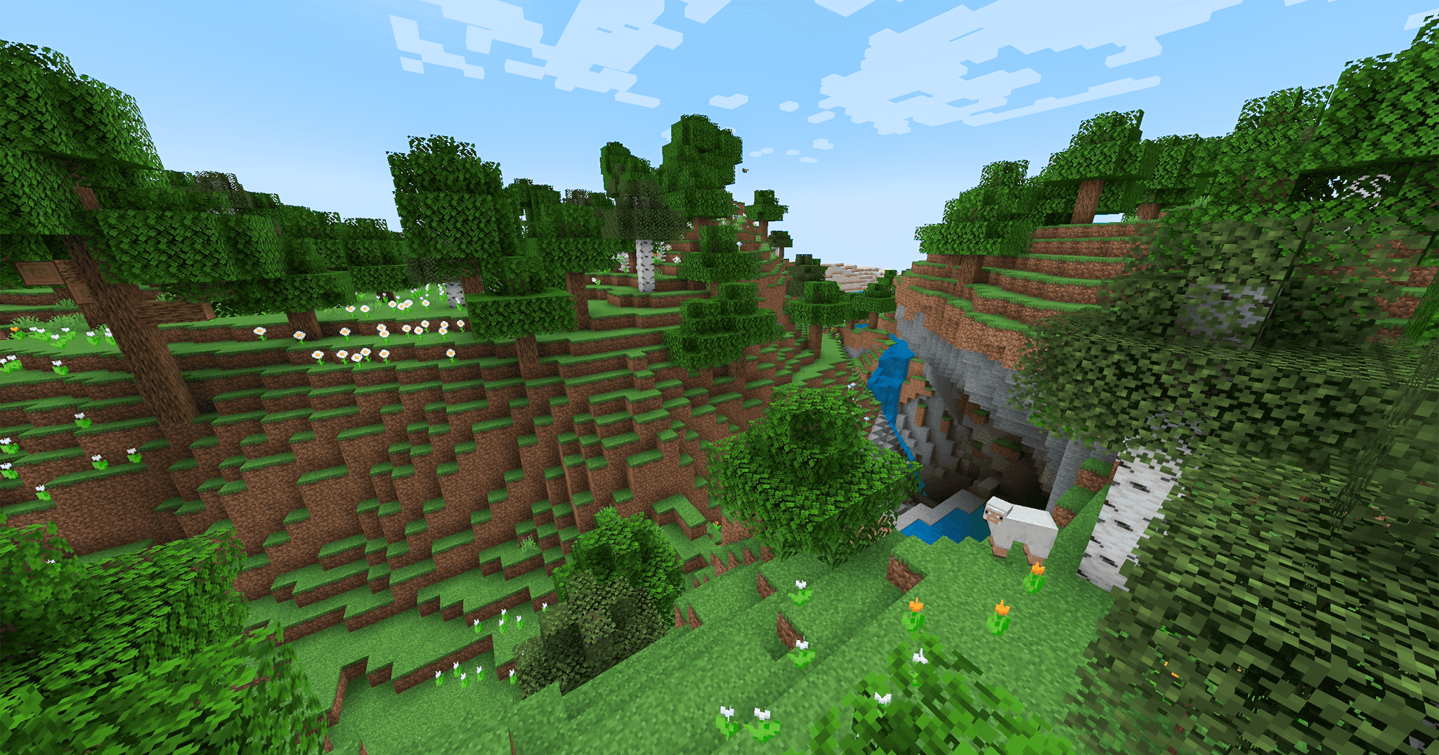 a forest biome on the SiteB server